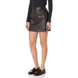 The Drop Womens Aiden Vegan Leather A-line Mini Skirt Size XS